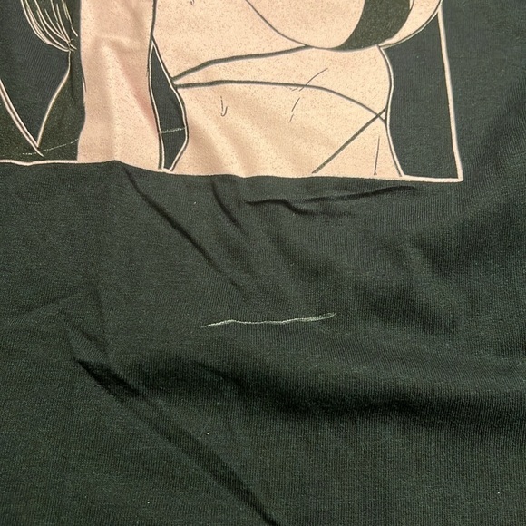 Spencer’s Lewd Complex Graphic T-Shirt Long-Sleeved Black Pink Size Large NWT - Picture 8 of 9